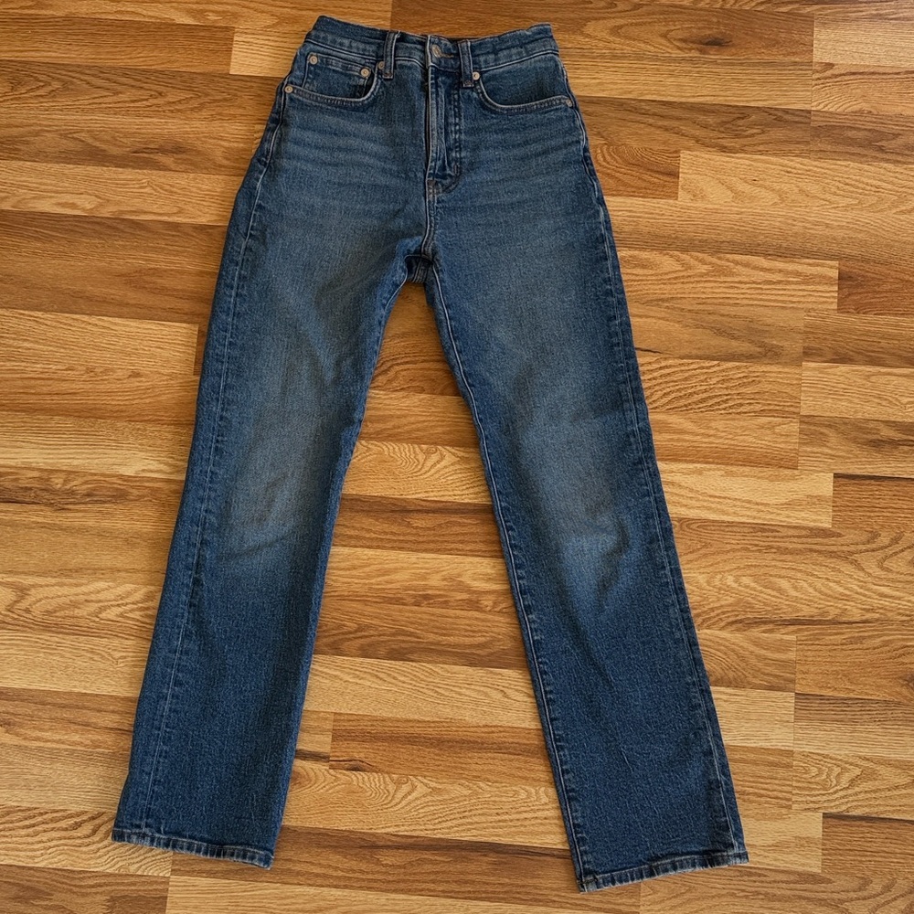Madewell 90s Straight Leg Dark Wash Denim Jeans Size 23